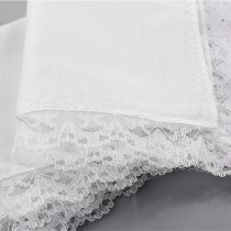 pañuelos puntilla batista blanco señora