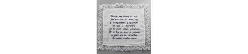 Pañuelo bordado boda mujer | pañuelo bordado con encaje