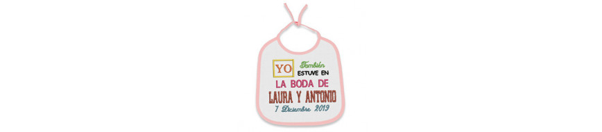 Babero personalizado boda | Babero regalo boda